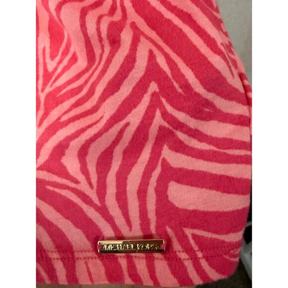 BN #14 Michael Kors Pink Zebra Print Peasant Top – Size M - Picture 4 of 5